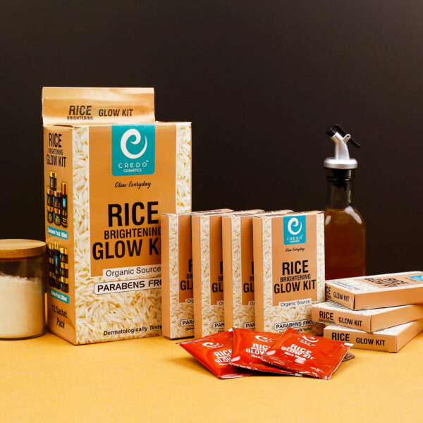 Credo Rice Glowing Kit Sachet Pack